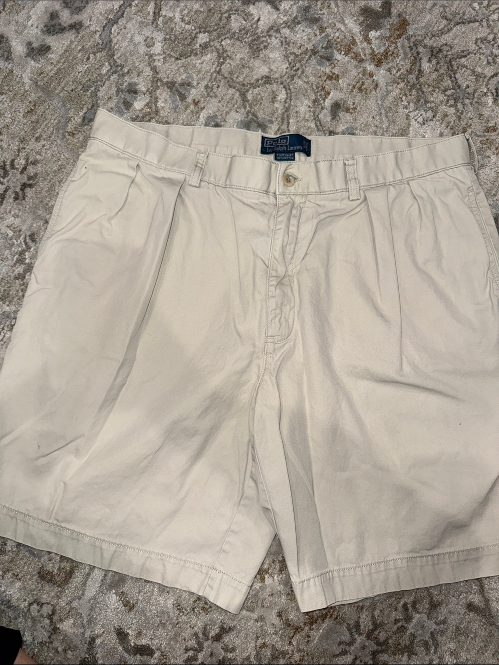 Polo by Ralph Lauren Khaki Flat Front Cotton Tyler Short Men’s Shorts